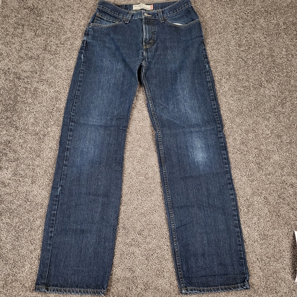 Levis 559 Vtg Y2K Relaxed Straight Jeans Mens 32x36 Blue Excellent Dark Wash